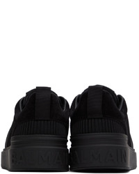 schwarze Leder niedrige Sneakers von Balmain