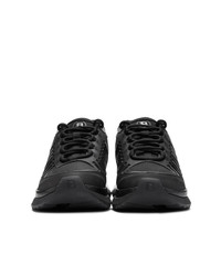 schwarze Leder niedrige Sneakers von Balmain