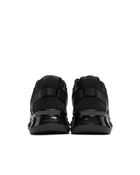 schwarze Leder niedrige Sneakers von Balmain