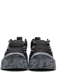 schwarze Leder niedrige Sneakers von Boris Bidjan Saberi