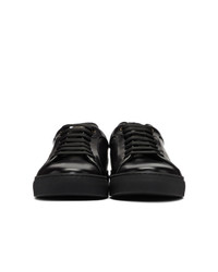 schwarze Leder niedrige Sneakers von Paul Smith