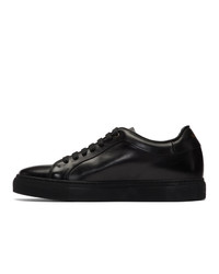 schwarze Leder niedrige Sneakers von Paul Smith