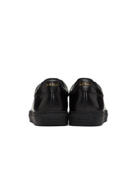 schwarze Leder niedrige Sneakers von Paul Smith