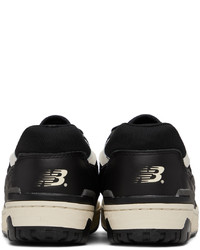 schwarze Leder niedrige Sneakers von New Balance