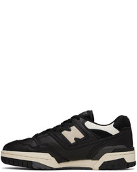 schwarze Leder niedrige Sneakers von New Balance