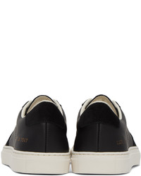 schwarze Leder niedrige Sneakers von Common Projects