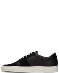 schwarze Leder niedrige Sneakers von Common Projects