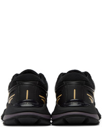 schwarze Leder niedrige Sneakers von Heron Preston