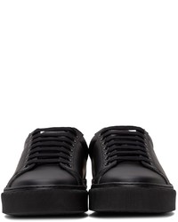 schwarze Leder niedrige Sneakers von Burberry