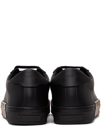 schwarze Leder niedrige Sneakers von Burberry