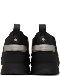 schwarze Leder niedrige Sneakers von C2h4