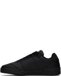 schwarze Leder niedrige Sneakers von VERSACE JEANS COUTURE