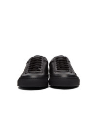 schwarze Leder niedrige Sneakers von Common Projects