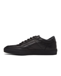 schwarze Leder niedrige Sneakers von Common Projects