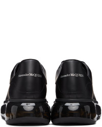 schwarze Leder niedrige Sneakers von Alexander McQueen