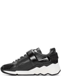 schwarze Leder niedrige Sneakers von Pierre Hardy