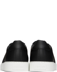 schwarze Leder niedrige Sneakers von Norse Projects