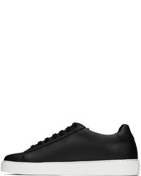 schwarze Leder niedrige Sneakers von Norse Projects