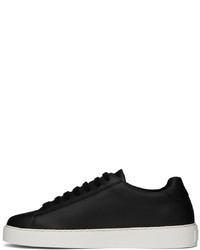 schwarze Leder niedrige Sneakers von Norse Projects