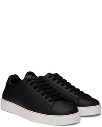 schwarze Leder niedrige Sneakers von Norse Projects