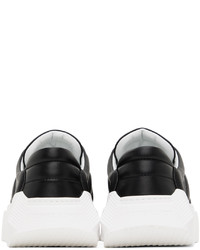 schwarze Leder niedrige Sneakers von Pierre Hardy