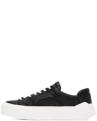 schwarze Leder niedrige Sneakers von Pierre Hardy