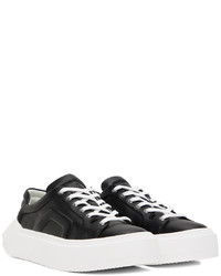 schwarze Leder niedrige Sneakers von Pierre Hardy