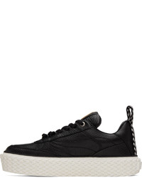 schwarze Leder niedrige Sneakers von Lanvin