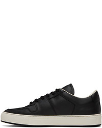 schwarze Leder niedrige Sneakers von Common Projects