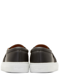 schwarze Leder niedrige Sneakers von Givenchy