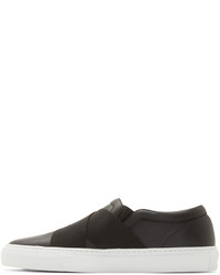 schwarze Leder niedrige Sneakers von Givenchy