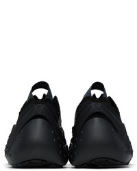 schwarze Leder niedrige Sneakers von Lanvin