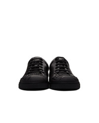 schwarze Leder niedrige Sneakers von Fendi