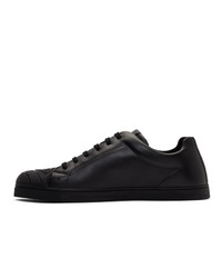 schwarze Leder niedrige Sneakers von Fendi