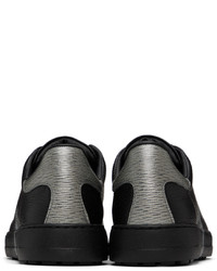 schwarze Leder niedrige Sneakers von Ferragamo