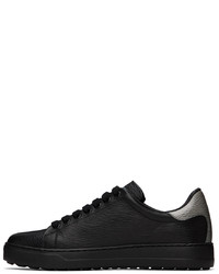 schwarze Leder niedrige Sneakers von Ferragamo