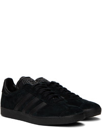 schwarze Leder niedrige Sneakers von adidas Originals