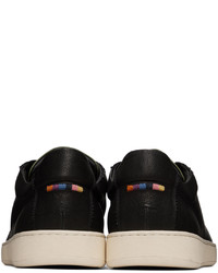 schwarze Leder niedrige Sneakers von Paul Smith