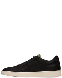 schwarze Leder niedrige Sneakers von Paul Smith