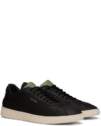 schwarze Leder niedrige Sneakers von Paul Smith