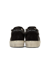 schwarze Leder niedrige Sneakers von Golden Goose