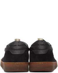 schwarze Leder niedrige Sneakers von Officine Creative