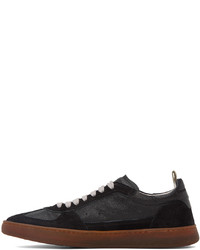 schwarze Leder niedrige Sneakers von Officine Creative