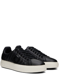 schwarze Leder niedrige Sneakers von Ferragamo