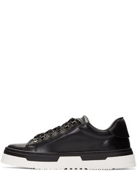 schwarze Leder niedrige Sneakers von Valentino