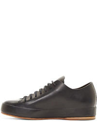 schwarze Leder niedrige Sneakers von Feit