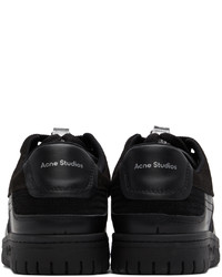 schwarze Leder niedrige Sneakers von Acne Studios