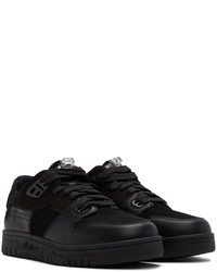 schwarze Leder niedrige Sneakers von Acne Studios