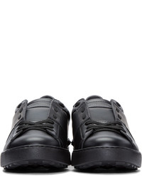 schwarze Leder niedrige Sneakers von Valentino