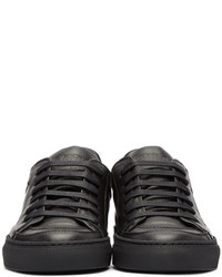 schwarze Leder niedrige Sneakers von MM6 MAISON MARGIELA